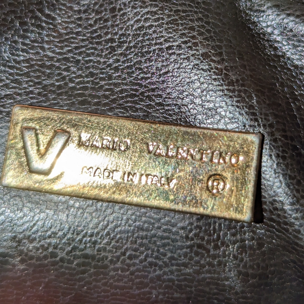 Mario Valentino Clutch Bag V Mark Leather White GUC - Picture 12 of 14